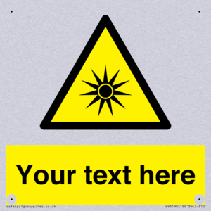 Custom Optical Radiation Sign